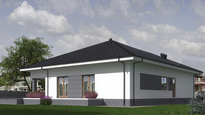 СБ-77 Коттедж с тремя спальнями и гаражом 20,1 x 23,9 м — фото 4