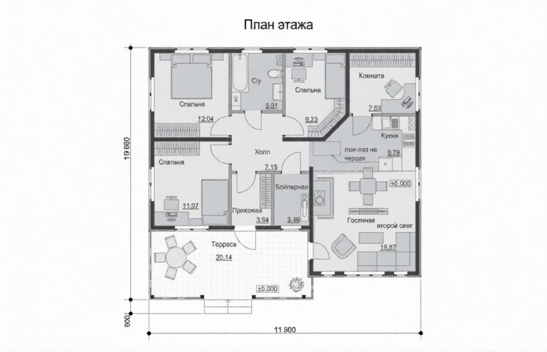ВП — 423 дом со вторым светом 10,5 x 11,5 м — фото 5