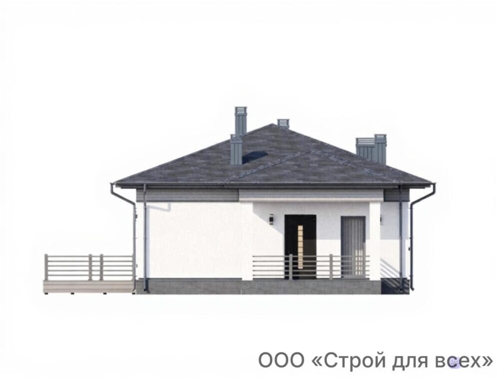 ПД-29 Одноэтажный дом с тремя комнатами 15,7 м x 13,4 м — фото 4