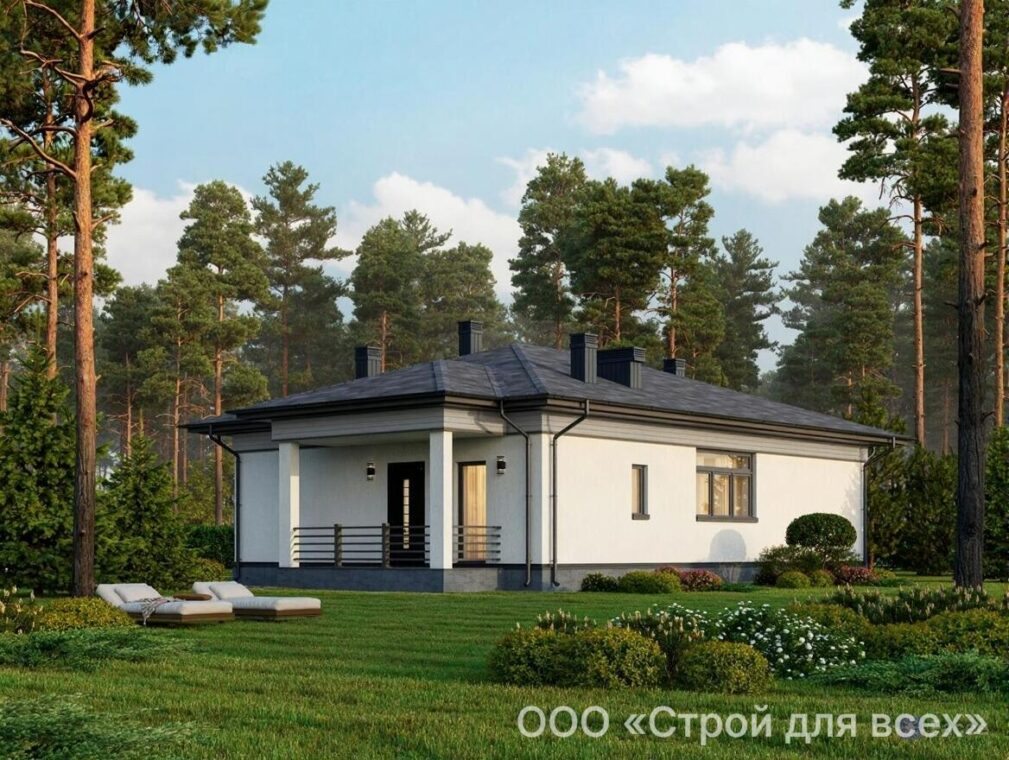 ПД-29 Одноэтажный дом с тремя комнатами 15,7 м x 13,4 м — фото 3