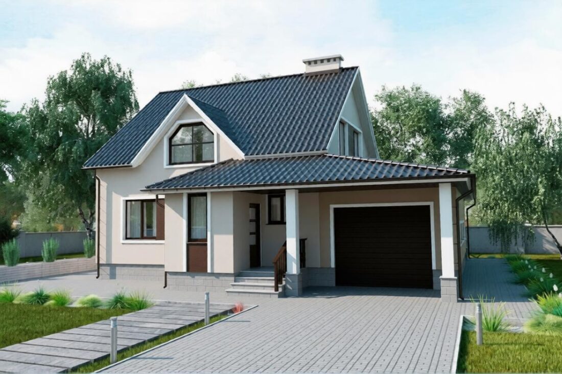 РК-55 Коттедж с четырьмя спальнями 13.25*11,30 м. — фото 1
