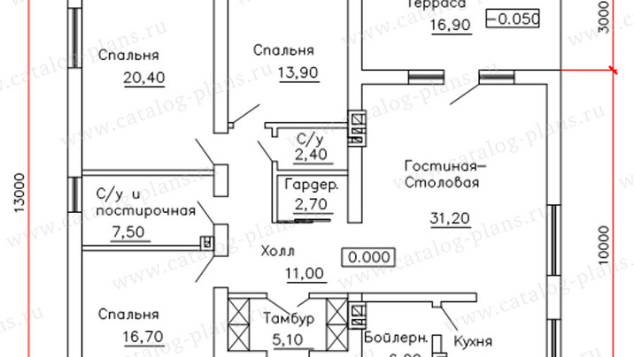 М -83 Одноэтажный дом с террасой 14×13 метров — фото 2