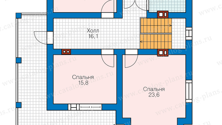 В-09. Двухэтажный дом с террасой. 13.58×10.86 м — фото 6