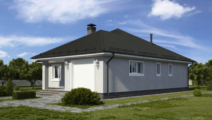 М-49 .Коттедж с тремя комнатами и гаражом 11.6*14.5 м. — фото 2