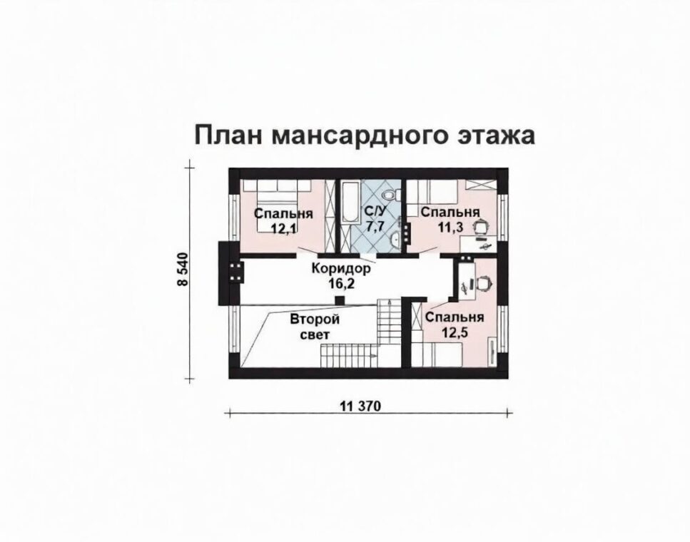 КР-35 Барнхаус с тремя спальнями 10.94×18.3 метров — фото 6