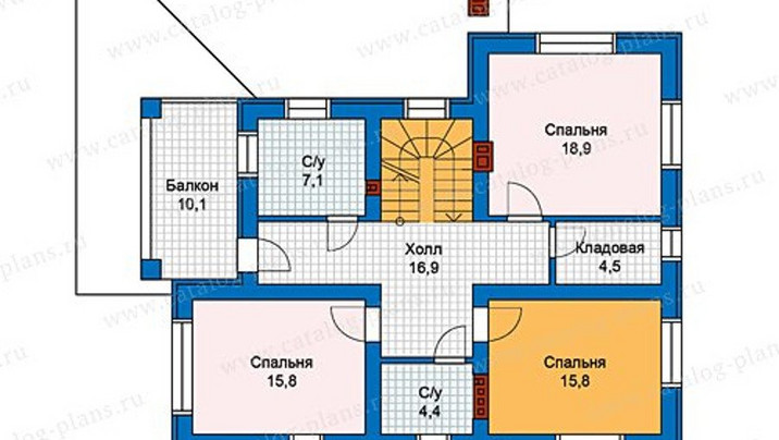 Т-54. Двухэтажный дом с гаражом 15.06×13.26 метров — фото 3