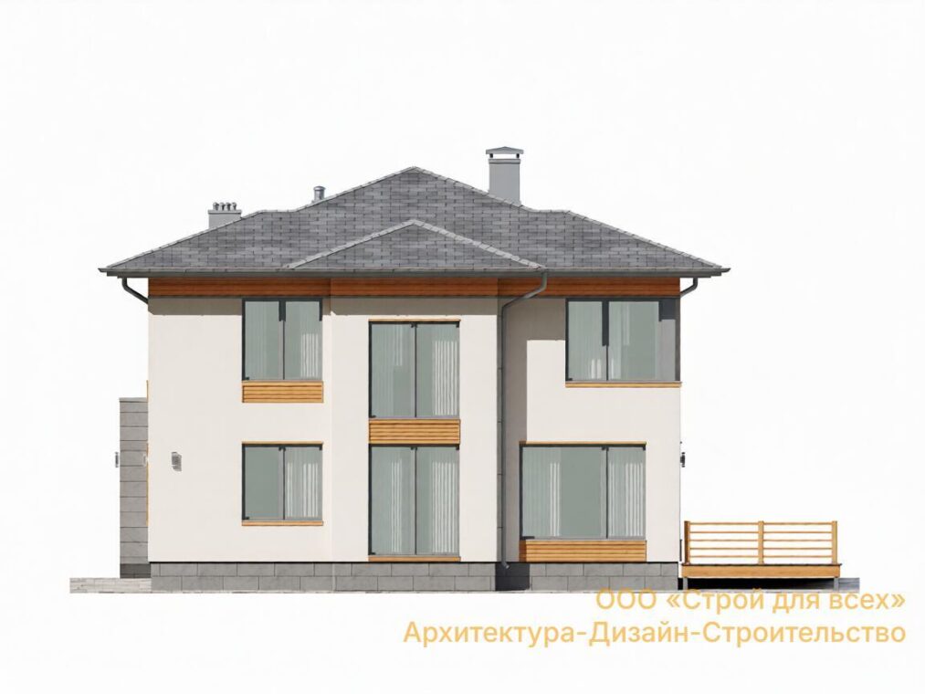 ПД-19 Коттедж с четырьмя комнатами 12,2*11,8 м. — фото 3
