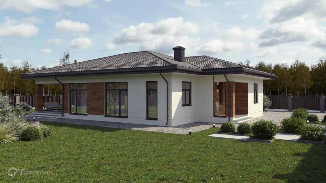 К-44 Коттедж с тремя комнатами и террасой 18*11.9 м. — фото 2