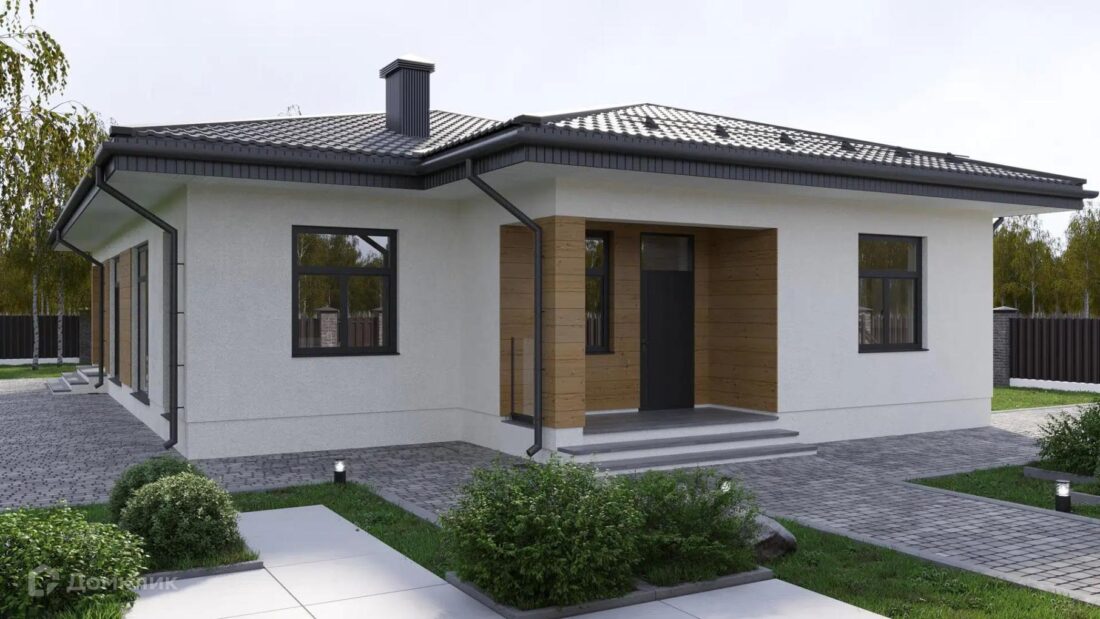 К-44 Коттедж с тремя комнатами и террасой 18*11.9 м. — фото 3