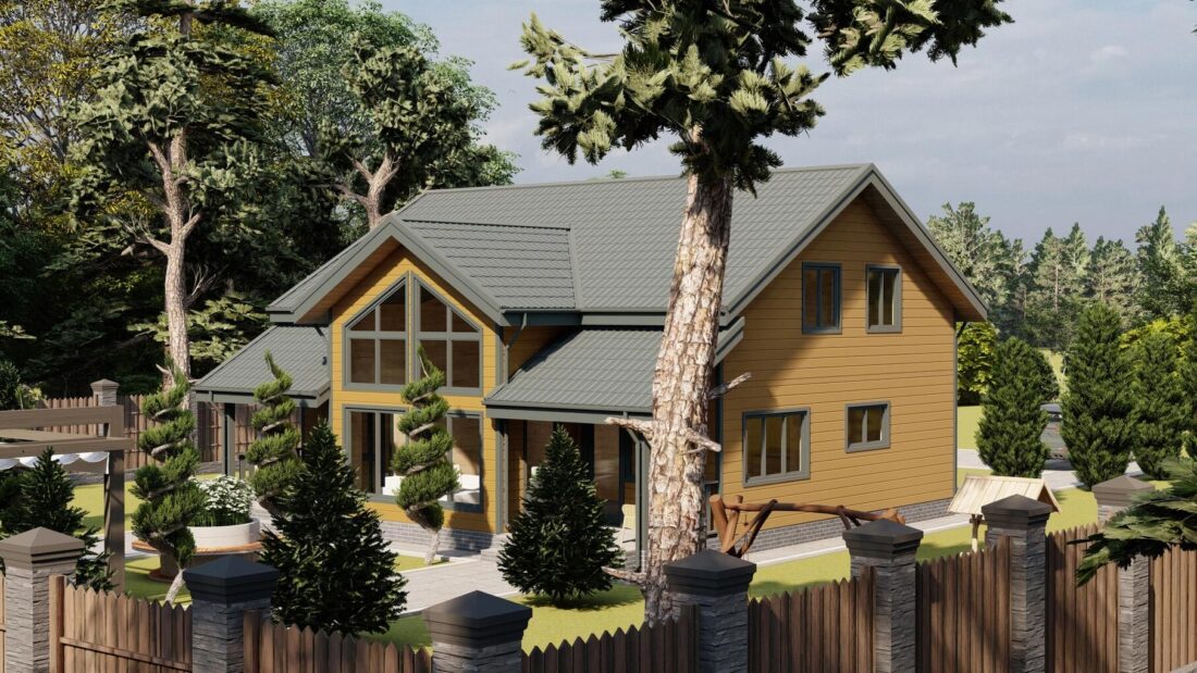 КР-29 Коттедж мансардный с пятью комнатами и сауной 10,5*11 м. — фото 4