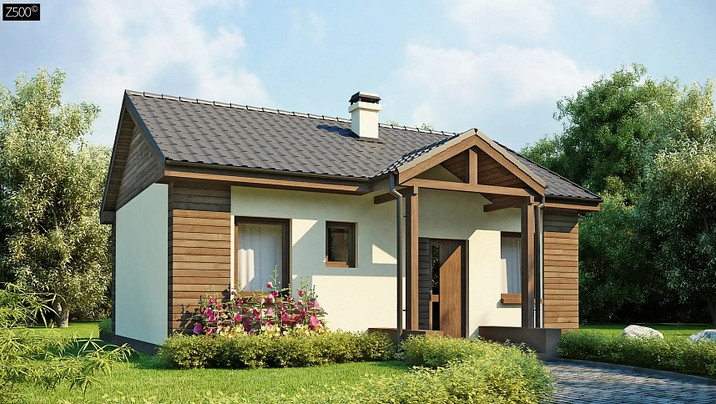 СБ-204 С отделкой Дом с двумя спальнями 9.6*10.3 м. — фото 1