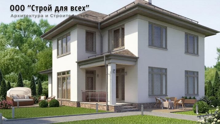 ПД-01.Двухэтажный дом с тренажерным залом и сауной 14 м x 13 м. — фото 1