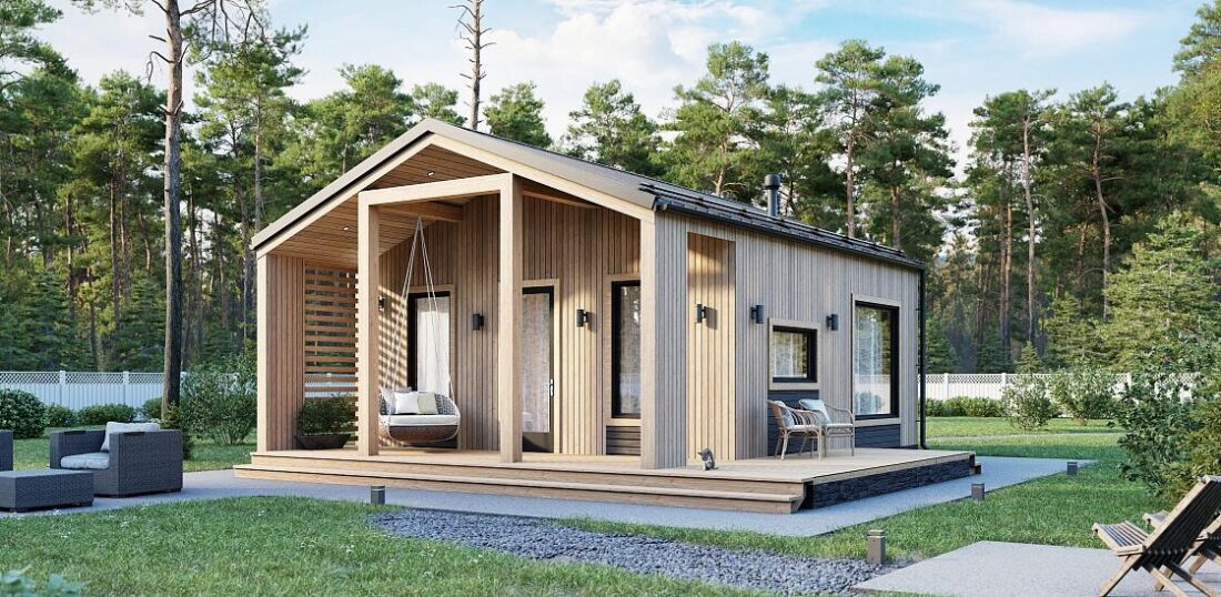 КР-15. Одноэтажный коттедж с двумя комнатами 9*7 м. — фото 1