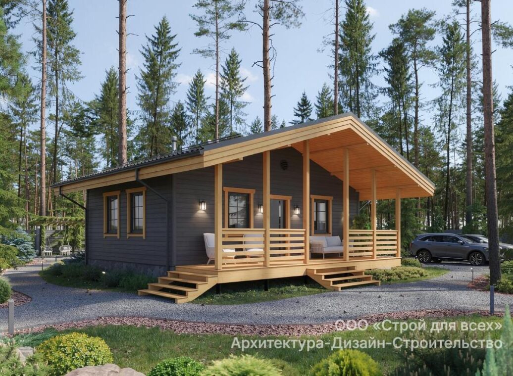 ГР-05 С отделкой Дом с двумя спальнями 7,9*8,9 метров. — фото 1
